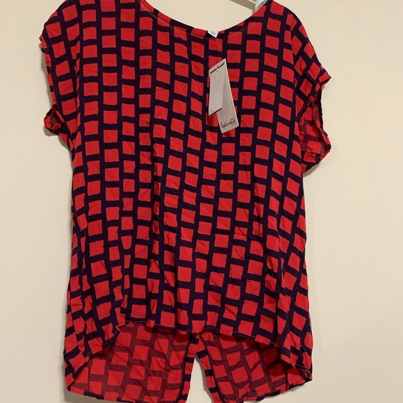 Splendid Tops - Splendid red patterned blouse